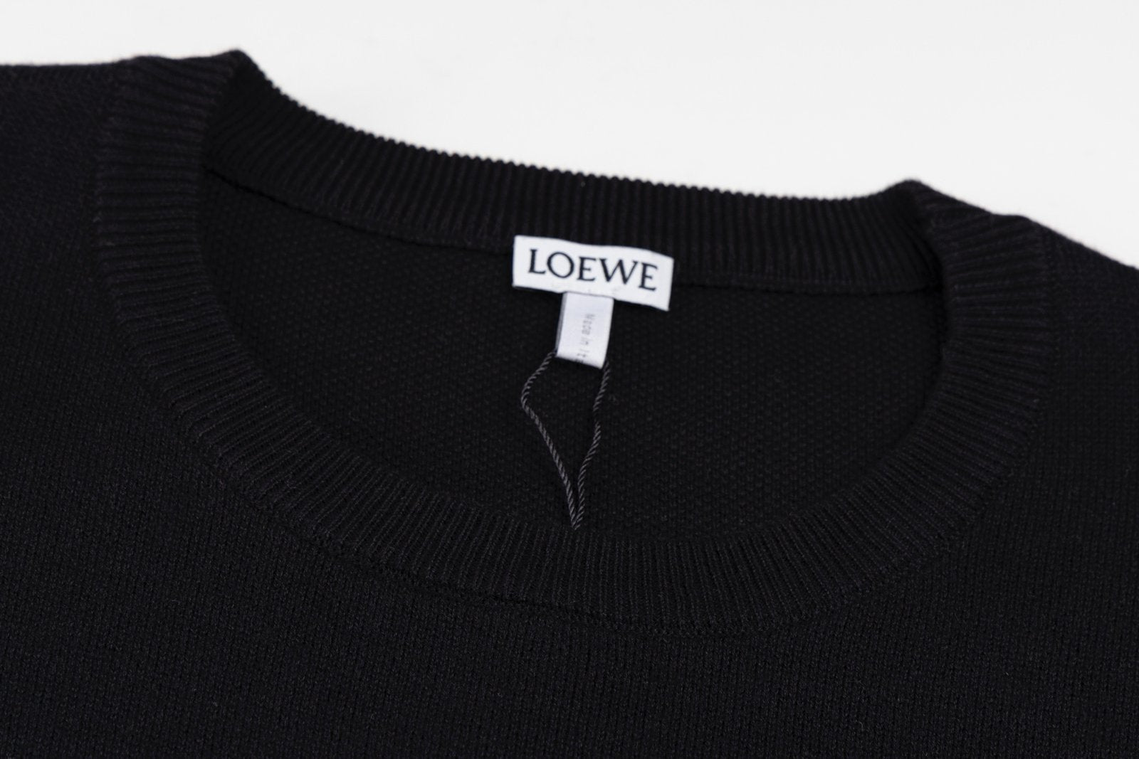 Loewe Anagram Sweater In Cotton Blend Black