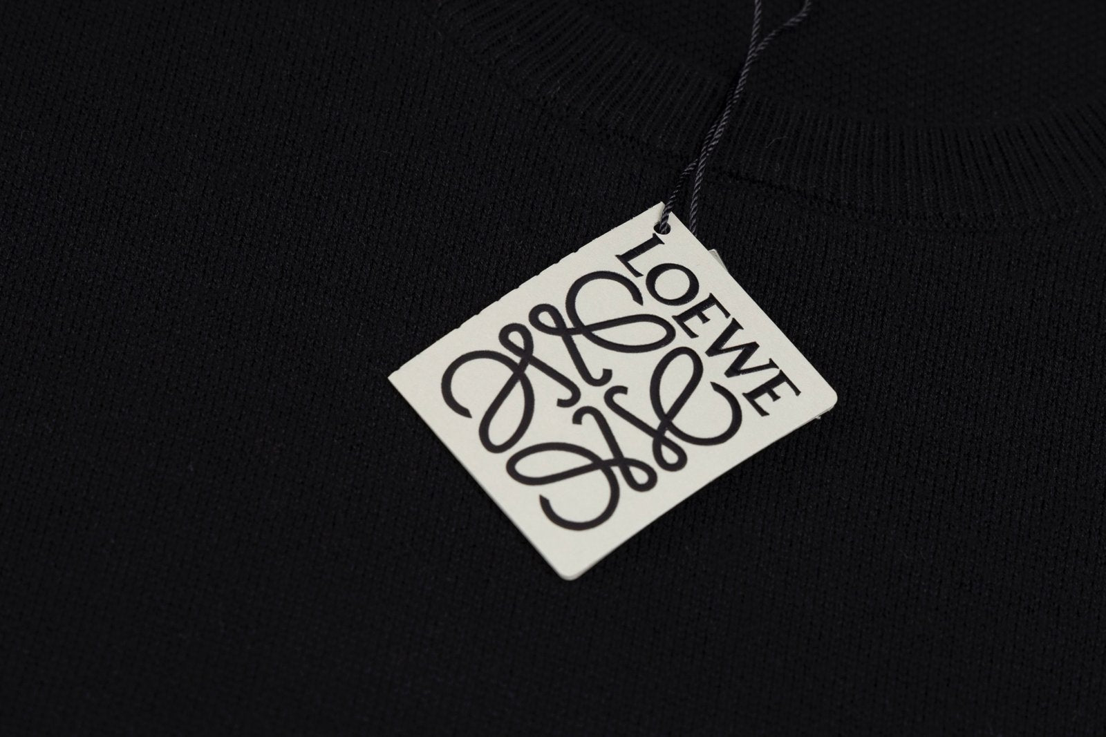 Loewe Anagram Sweater In Cotton Blend Black