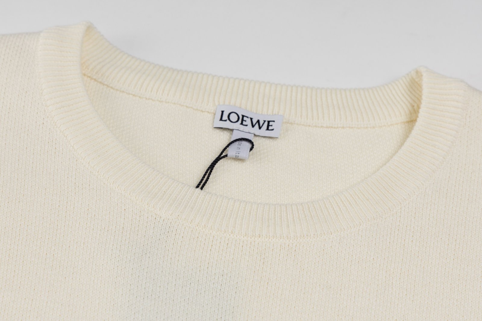 Loewe Anagram Sweater In Cotton Blend White