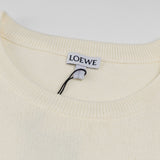 Loewe Anagram Sweater In Cotton Blend White