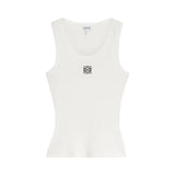LOEWE Anagram Tank Top in Cotton – White & Black