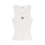 LOEWE Anagram Tank Top in Cotton – White & Black - Wit