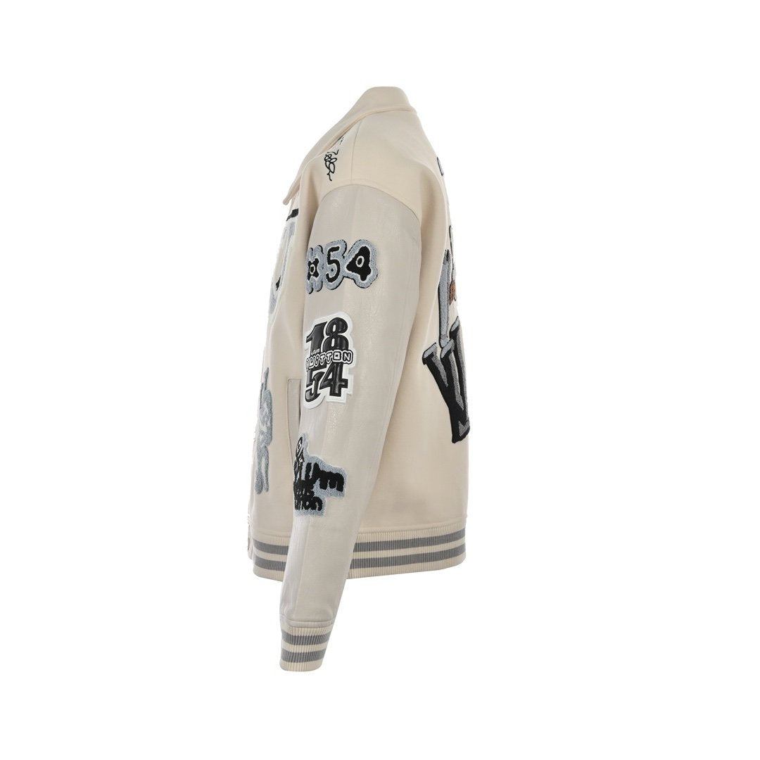 Louis Vuitton Multi-Patches Mixed Leather Varsity Blouson