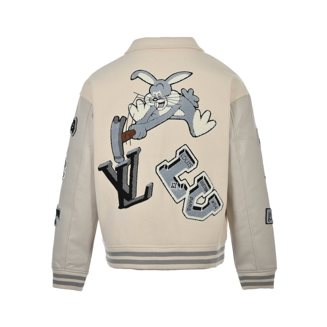Louis Vuitton Multi-Patches Mixed Leather Varsity Blouson