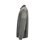 Prada Embellished Denim Jacket In Grey