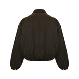 Prada Padded Denim Blouson Jacket Brown