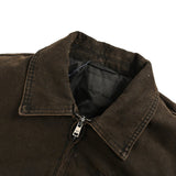 Prada Padded Denim Blouson Jacket Brown