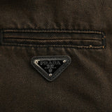 Prada Padded Denim Blouson Jacket Brown