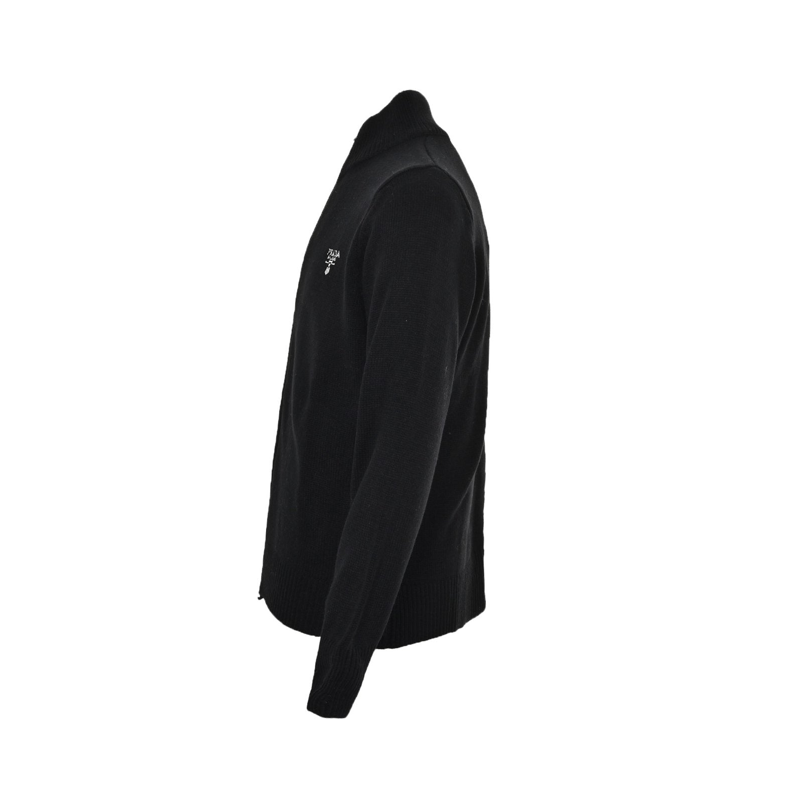 Prada Zip Up Cashmere Black