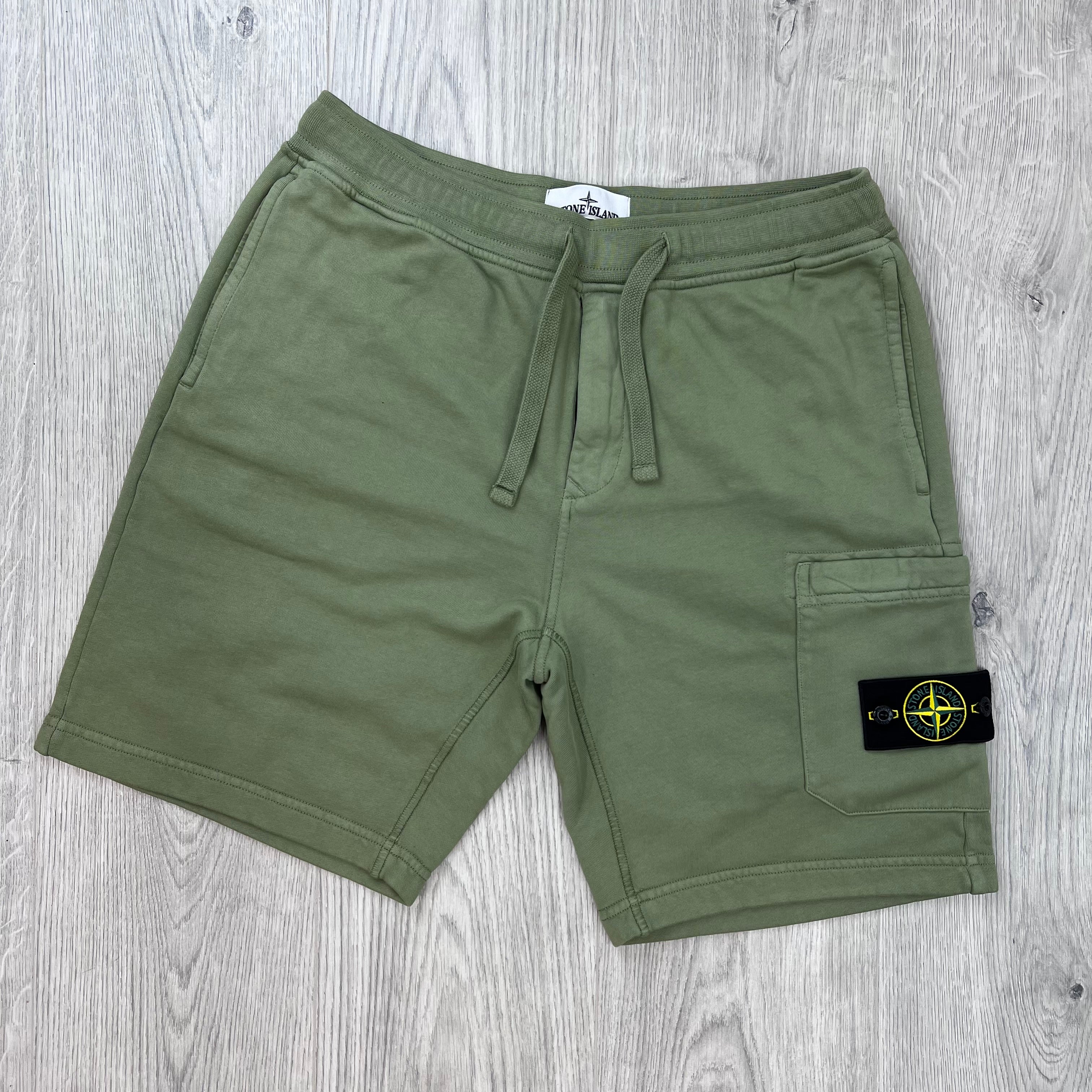 Stone Island Cargo Short — Laurel Green
