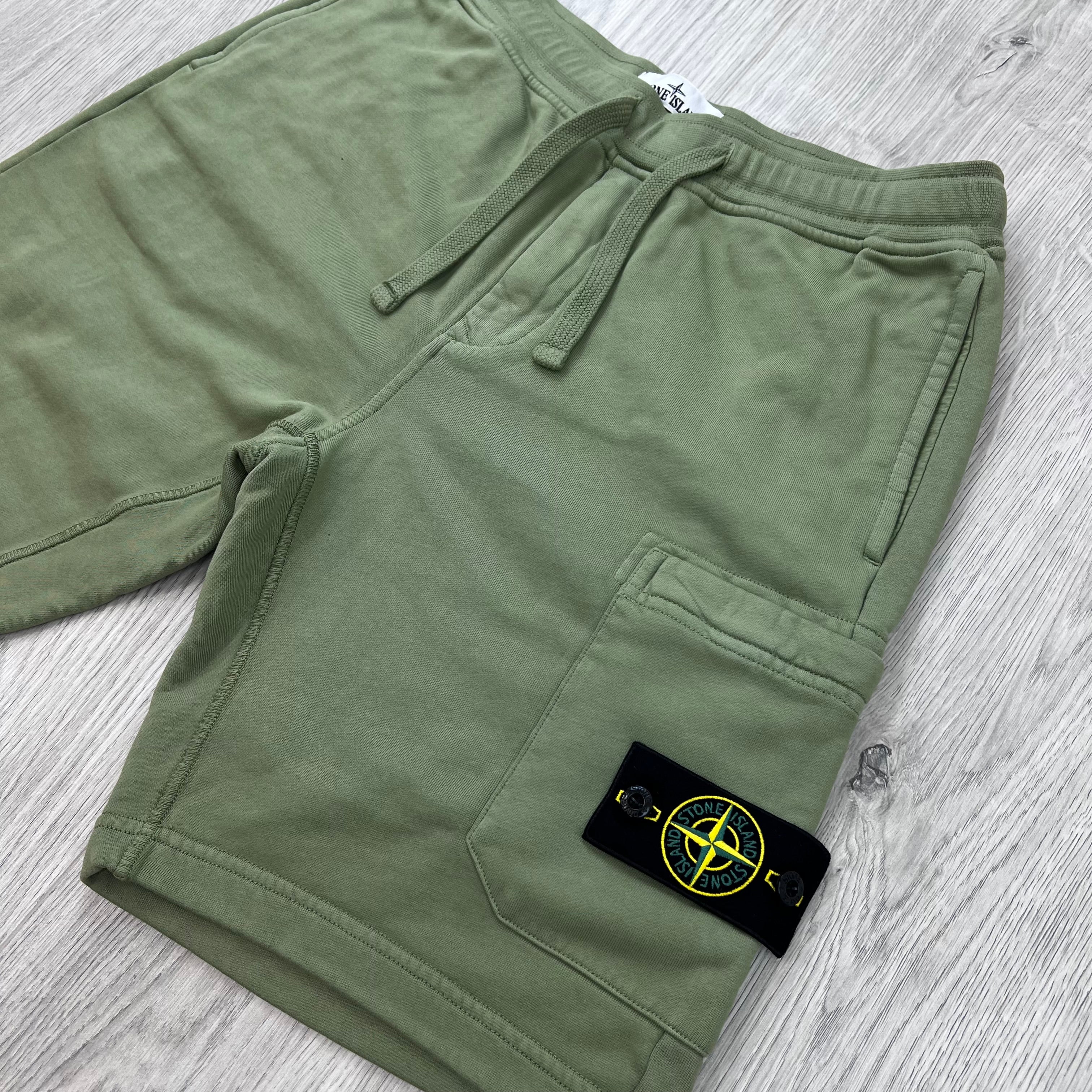 Stone Island Cargo Short — Laurel Green