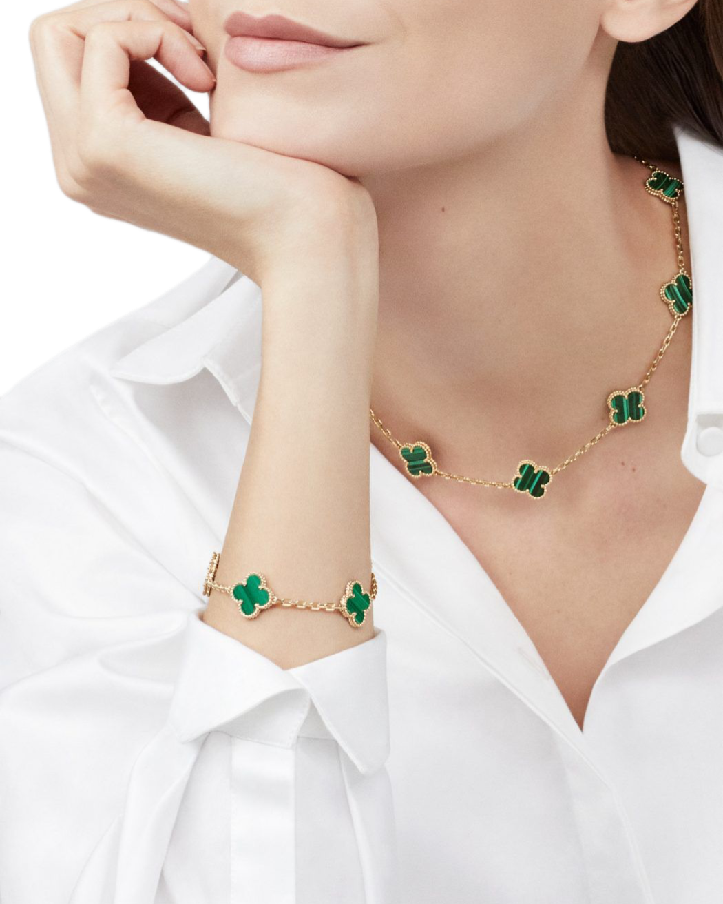 Van Cleef Alhambra Bracelet - Groen/Goud