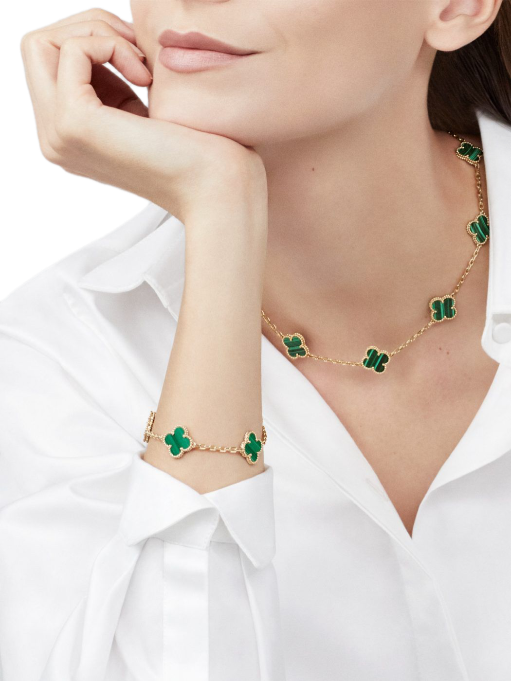 Van Cleef Alhambra Bracelet - Groen/Goud