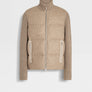 Zegna Oasi Cashmere Full Zip Blouson - Beige