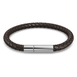 Zixa - Bracelet Leather Brown/Silver