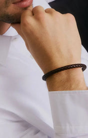 Zixa - Bracelet Leather Brown/Silver
